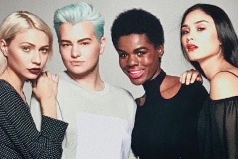 Georgie-Aldous-primo-storico-modello-per-la-linea-cosmetica-di-Superdrug