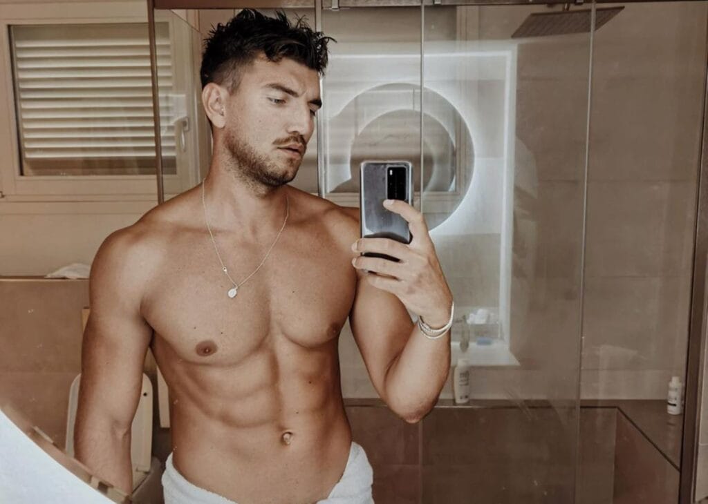 Marco Fantini dopo la doccia